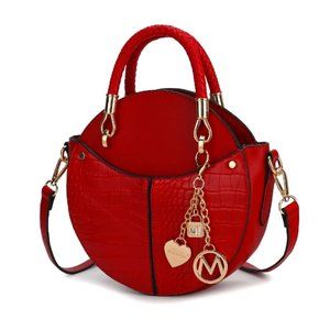 Vegan Leather Crossbody Handbag Nobella Croco MKF Collection